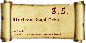 Bierbaum Sugárka névjegykártya